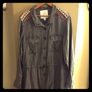 Maurice’s Tribal Button Down Shirt, Size XXL